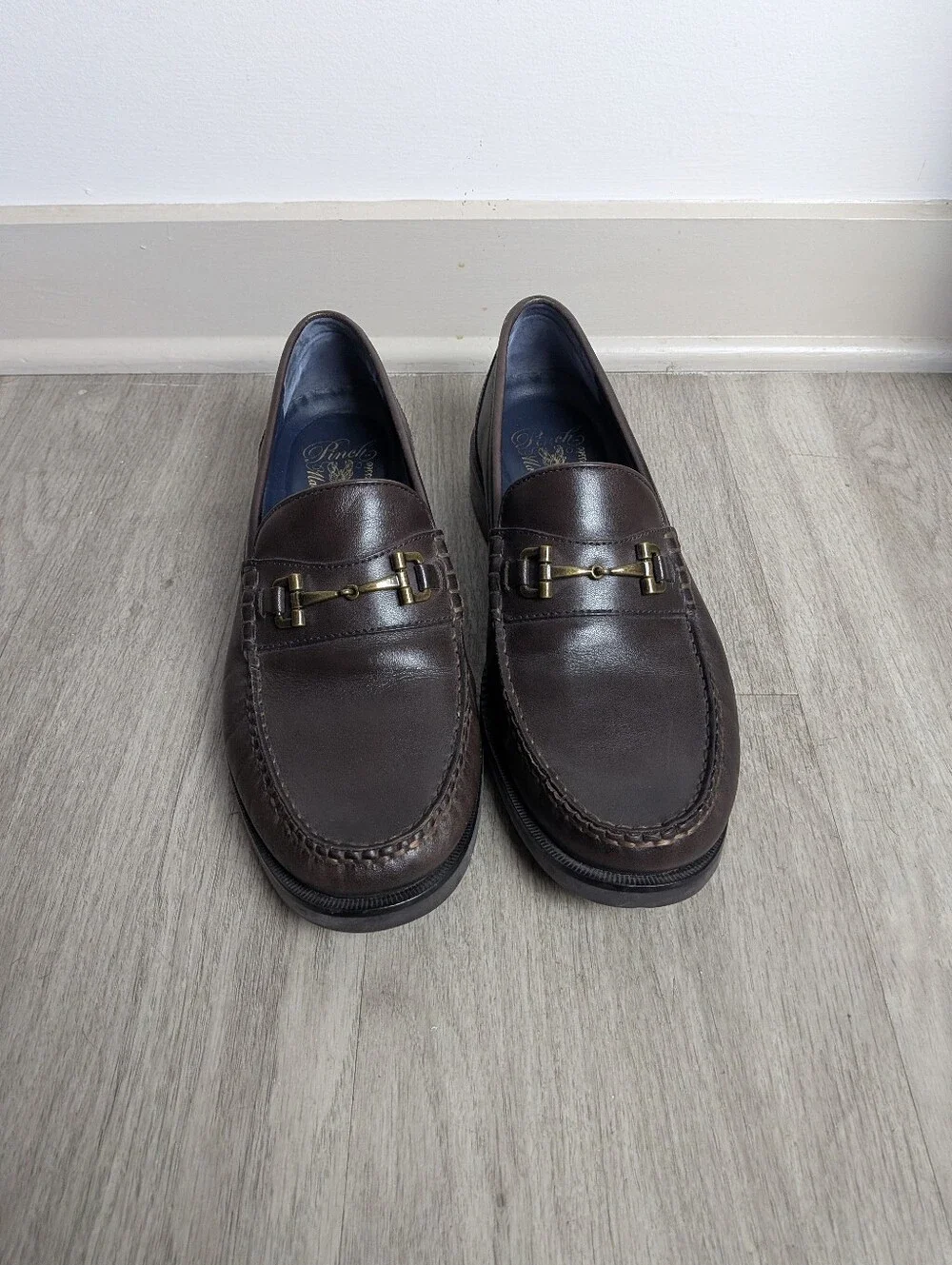 Cole Haan Men's Leather Penny Loafers 8.5 Pinch Main Classic Dress Shoes Brown